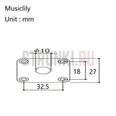 Musiclily MX1587BK-2 панель для гнезда (jackplate), черная