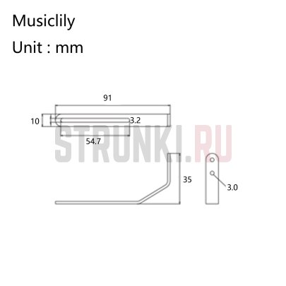 Кронштейн для пикгарда Musiclily MX1711NK, никель