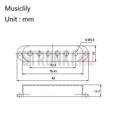 Крышка для сингла Musiclily MX1721WH-3, 52.5мм, белая