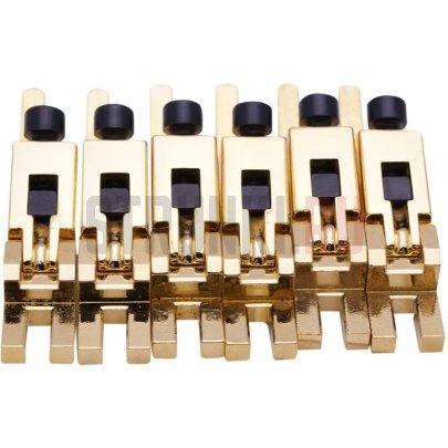 FRPBSSGP Original Floyd Rose Pro Bridge Saddles, набор седел для Low-pro Floyd Rose, 6 струн, золото