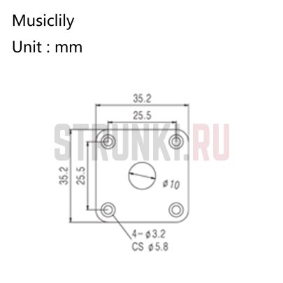 Musiclily MX1708BK панель для гнезда (jackplate), черная