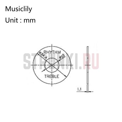 Musiclily MX1584BK-2 панель для переключателя (switch), черная