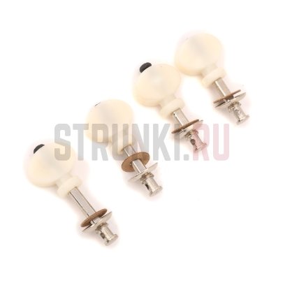 Колок для укулеле, Musiclily MX0821, хром + кремовая шляпка