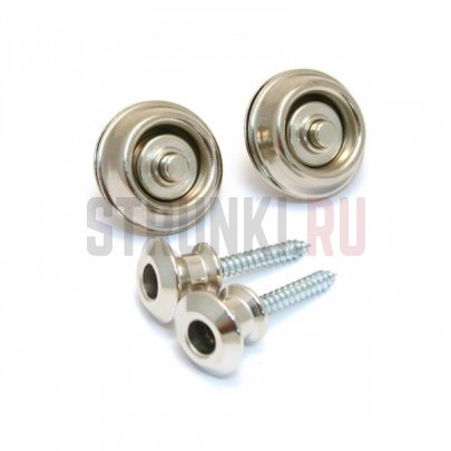 Комплект стреплоков (пара) DUNLOP SLS1031N DUAL DESIGN, металлик