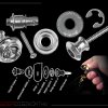 Комплект стреплоков (пара) DUNLOP SLS1031N DUAL DESIGN, металлик картинка 4