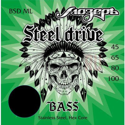 Струны для бас-гитары Мозеръ Steel Drive BSD ML 45-100