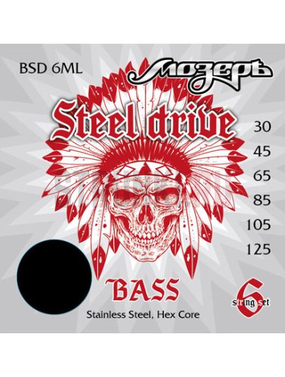 Струны для бас-гитары Мозеръ Steel Drive BSD 6ML 30-125