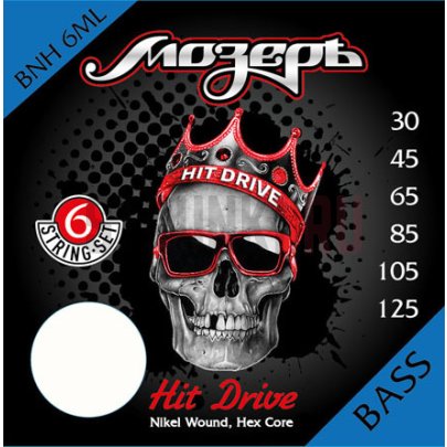 Струны для бас-гитары Мозеръ Hit Drive BNH 6ML 30-125