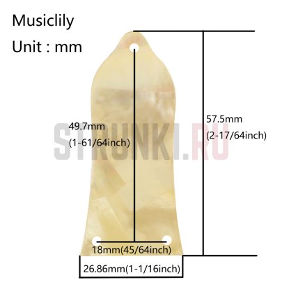 Musiclily MX2061AS крышка анкера Les Paul , синий перламутр