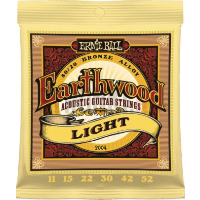 Струны для акустической гитары Ernie Ball 2004 Earthwood 80-20 Bronze Light 11-52