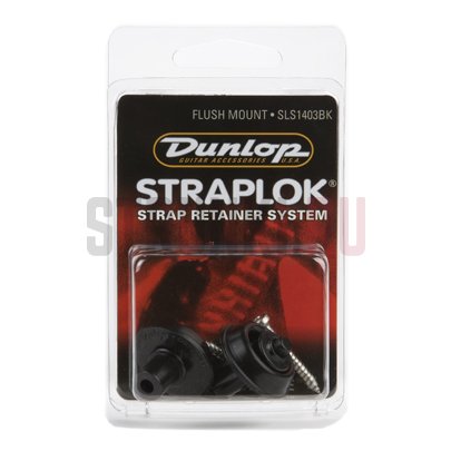 Комплект стреплоков (пара) DUNLOP SLS1403BK FLUSH MOUNT, внутрение, черные