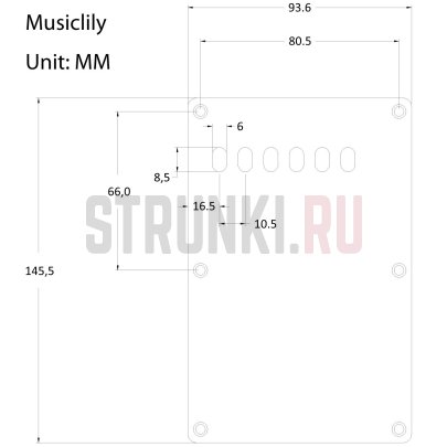 Задняя крышка, четырехслойная, перламутровая белая, Musiclily M553