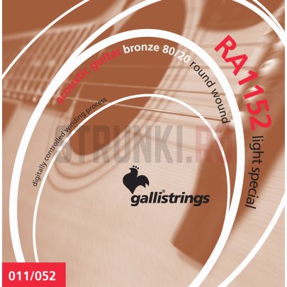 Струны для акустической гитары Galli Strings RA1152 12-54