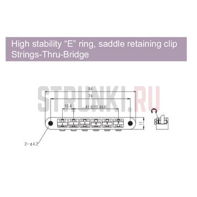 Бридж Tune-O-Matic Paxphil BM001-BK, черный