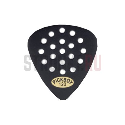 Медиатор Pickboy PB44BP120 Pos-a-Grip Black Cellulose, черный, 1.2 мм, 1 шт.