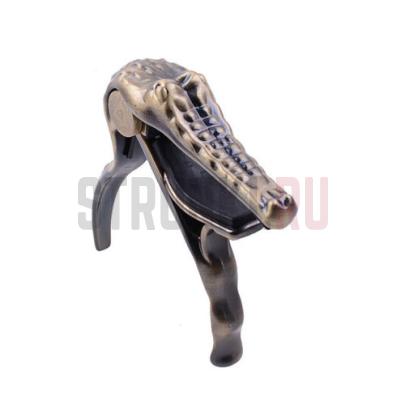 Каподастр для акустической гитары, крокодил, бронза, Alice A007G/BR