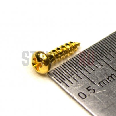 HOSCO WS-18G, cаморез для колков (2.4 x 10 mm), золотой