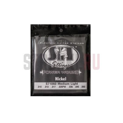 Струны для электрогитары S I T S71060, Powerwound Nickel Custom Light 10-60
