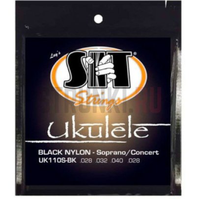 Струны для укулеле S I T UK110S-BK, Ukulele Standard Black Soprano-Concert 28-35