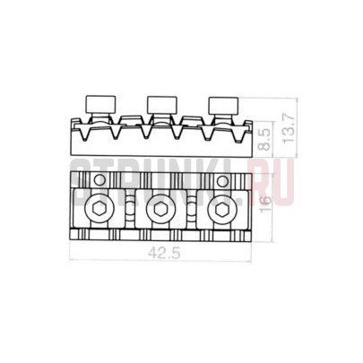 Топлок Musiclily M164 (42мм), хром