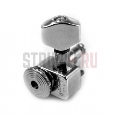 Колок одиночный локовый Sperzel, увеличенное отверстие под струну, реверсный, хром, шток 23 мм