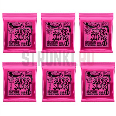 Струны для электрогитары Ernie Ball 2223 Super Slinky, набор из 6 комплектов 9-42