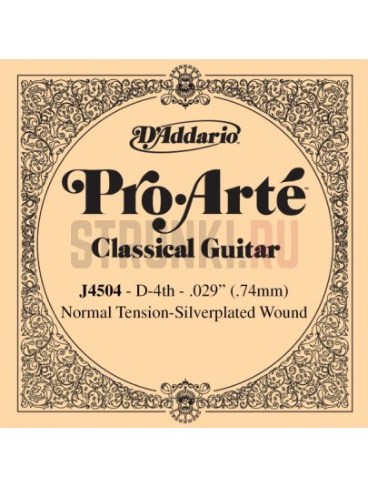 Одиночная струна для классической гитары D'Addario Pro-Arte J4504 29