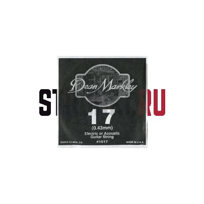 Одиночная струна для электрогитары  и акустической гитары  Dean Markley Nickel Steel Electric 1017 Plain 17