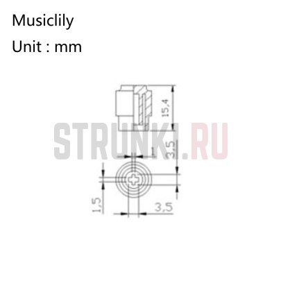 Колпачок (ручка) переключателя для свитча Musiclily MX1970BK, черный