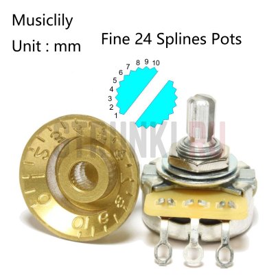 Ручка потенциометра Musiclily MX1560SR, Bell Style, дюймовая, серая