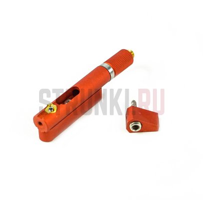 Бридж + топлок для безголовой гитары, TAN BRIDGE, красный, 1 шт.