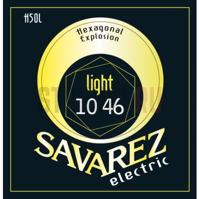 Струны для электрогитары Savarez H50L Hexagonal Explosion Light 10-46
