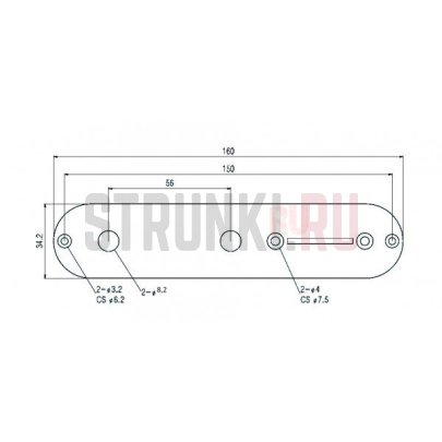 Paxphil HC001-CR панель для Fender Telecaster, хром