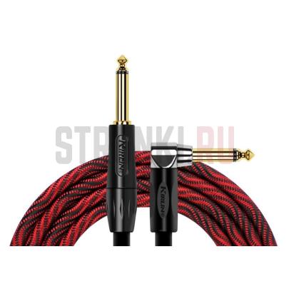 Кабель инструментальный Kirlin IWB-202BFGL 6M WBR, красный, 6 м