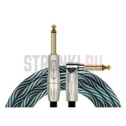 Кабель инструментальный, Kirlin IWB-202PFGL 6M WBT, бирюзовый, 6 м