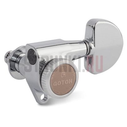 Колок одиночный GOTOH SG301-MGT-20-o, Long, левый, хром