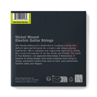 Струны для электрогитары Dunlop 3PDEN1046 3 pack 10-46