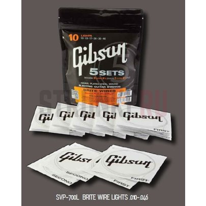 Струны для электрогитары Gibson Brite Wires 5 Sets SVP-700L 10-46