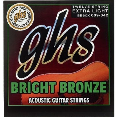 Струны для акустической гитары GHS Bright Bronze BB60X 9-42