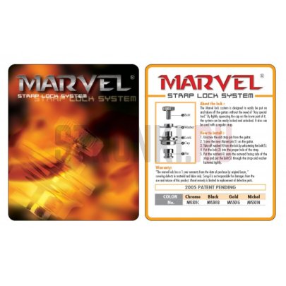 Комплект стреплоков (пара) MARVEL ORIGINAL MVS0501B, черные