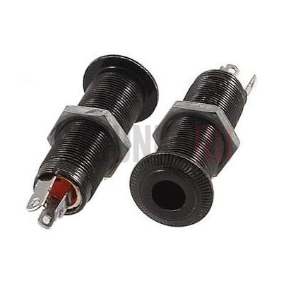 Гнездо стерео под джек 6,3мм., ввинчивающееся, цв.:черный, Musiclily M716