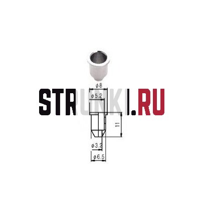 Втулка для сквозного крепления PARTS , золото, нижняя