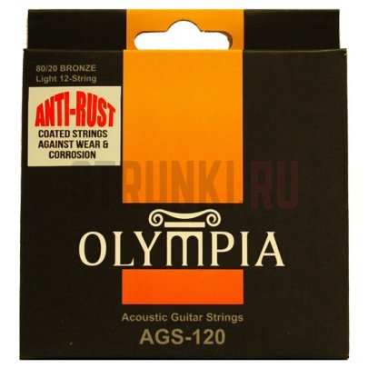 Струны для акустической гитары Olympia AGS120 80-20 Bronze 10-47