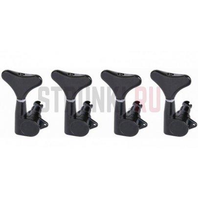 Колки 4 в линию для бас-гитары Paxphil JB-150-4L-BK, черные