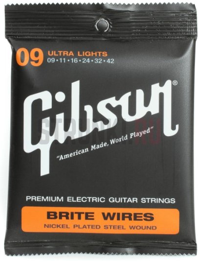 Струны для электрогитары Gibson Brite Wires SEG-700UL 9-42