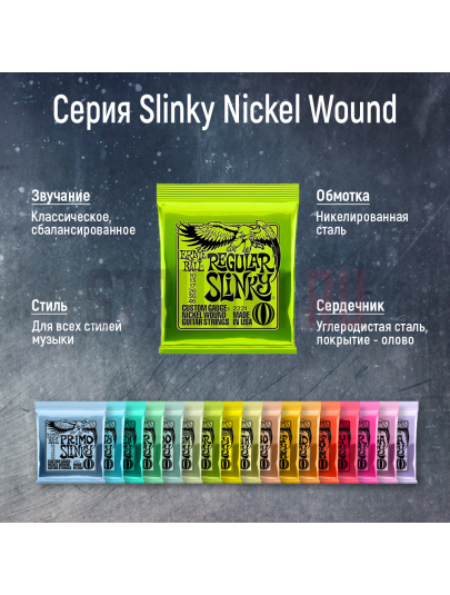 Струны для электрогитары Ernie Ball 2225 Extra Slinky 8-38