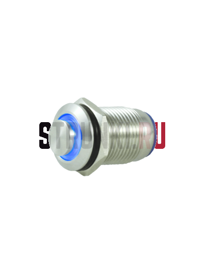 Kill Switch для электрогитары Tesi POCO LED, Momentary, хром/голубой, 12мм