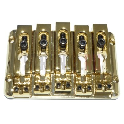 Бридж для 5-струнной бас-гитары PARTSLAND BB265-GD, золото