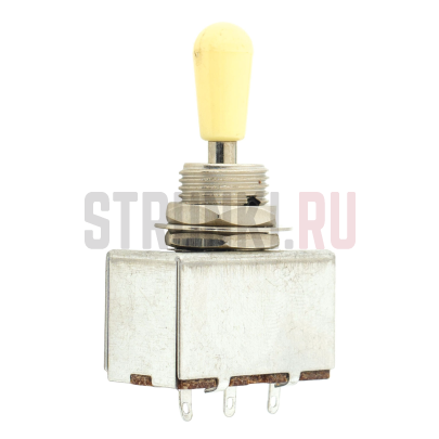 Переключатель 3х позиционный PARTSLAND TGS201 , хром/кремовый