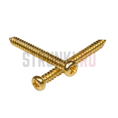 Винт для крепления звукоснимателей Musiclily MX2116GD (2.6 х 26 мм), золото